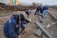 В Усть-Катаве полным ходом идёт строительство школьного спортивного стадиона