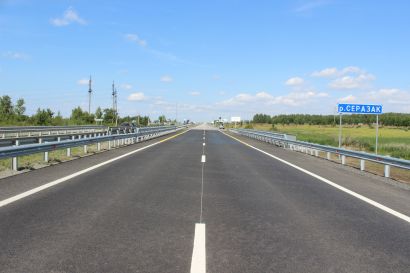 Досрочно завершился ремонт моста через реку Серазак на трассе М-5