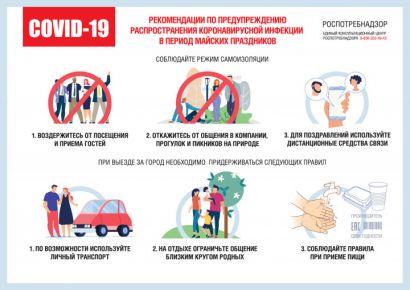 Рекомендации Роспотребнадзора для населения в период майских праздников