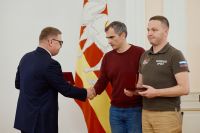 Алексей Текслер принял участие в церемонии вручения знаков отличия «Команда Путина»